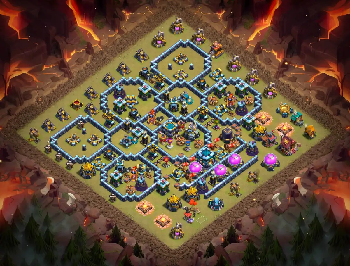 TH13 War Base Anti 3 Star for Clash of Clans Copy Link