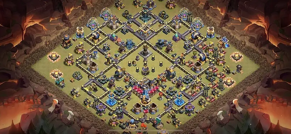 Layout War-Focused TH18 Farming Coc Layout | Hybrid Fighter Base
