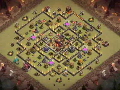 Layout TH10 War Base for Clash of Clans | Legend League Copy Link