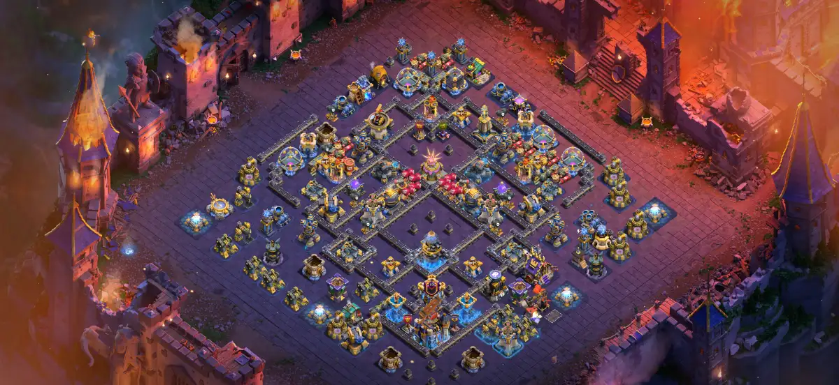 TH18 War Base for Clash of Clans with Anti 2 Star Core