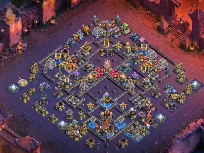 Layout TH18 War Base for Clash of Clans with Anti 2 Star Core
