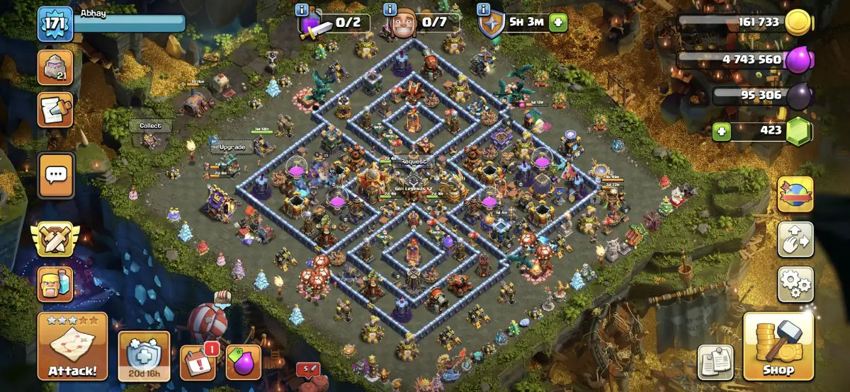 Goblin Cave Scenery TH16 Anti Electro Dragon COC Base Layout Copy Link