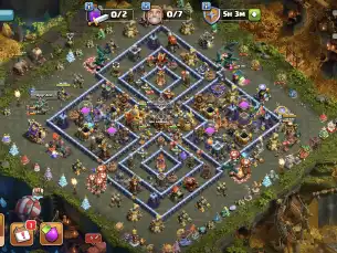 Goblin Cave Scenery TH16 Anti Electro Dragon COC Base Layout Copy Link