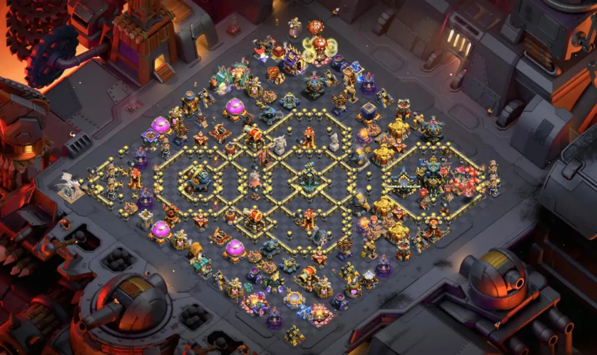Terbaru TH17 War Base Anti 2 Star defense and Air Trap for electro