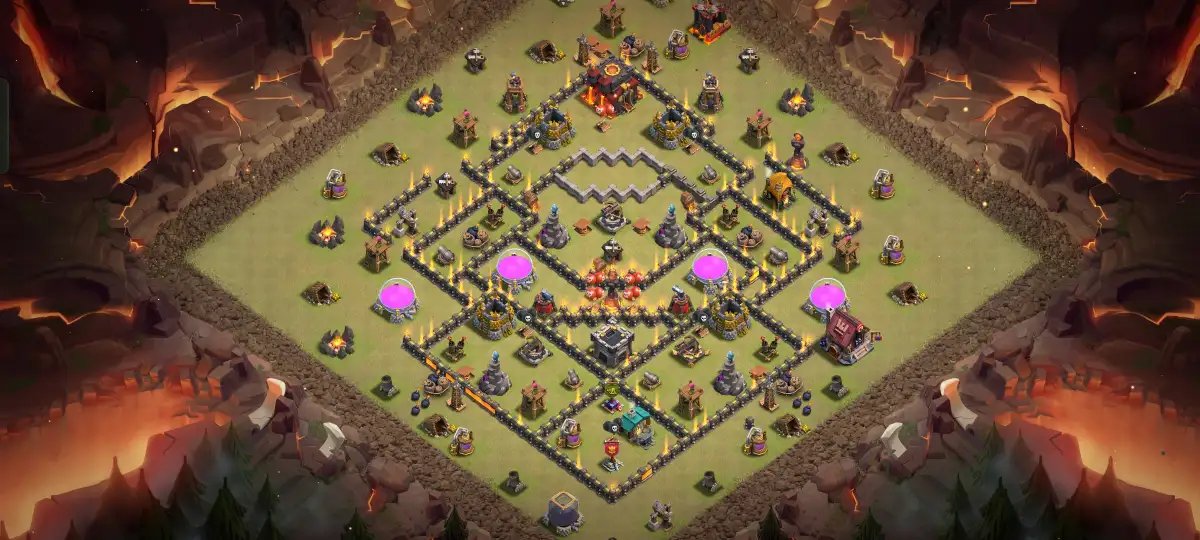 TH10 Troll Legend League Base with Anti Dragon Bait