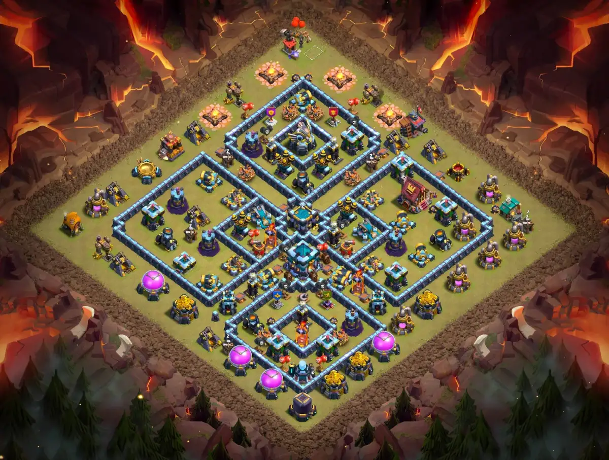 TH13 War badr Anti 3 Star Base for coc with Copy Link