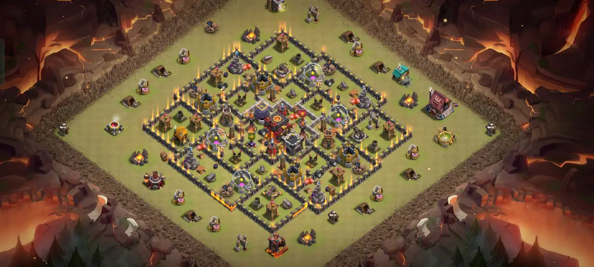 TH10 War Base Anti 3 Star Anti Dragon Copy Link