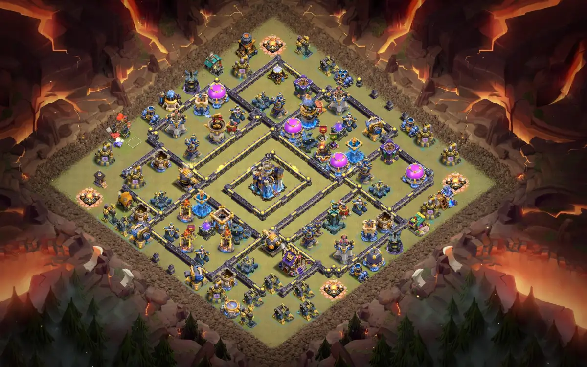 TH18 Anti 2 Star Legend League Base Layout with Copy Link