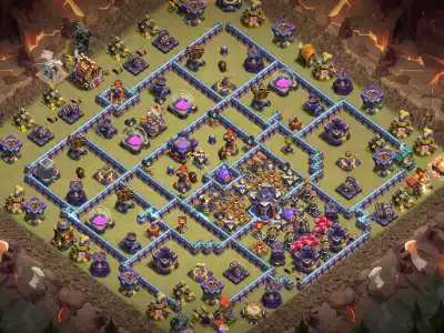 Layout TH15 War Base Anti 2 Star Layout for Clash of Clans