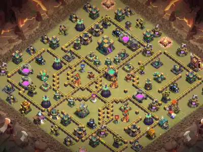 Layout TH14 War Badr Base for Clash of Clans Defense