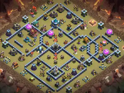 Layout TH13 Farming Base for COC | Anti Everything war badr