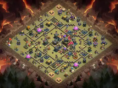 Layout TH17 War Base Anti 3 Star Layout for Clash of Clans