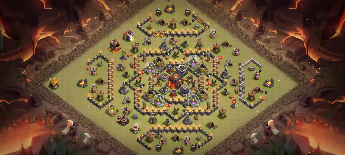 TH10 War Base Anti 3 Star Ring Style Copy Link