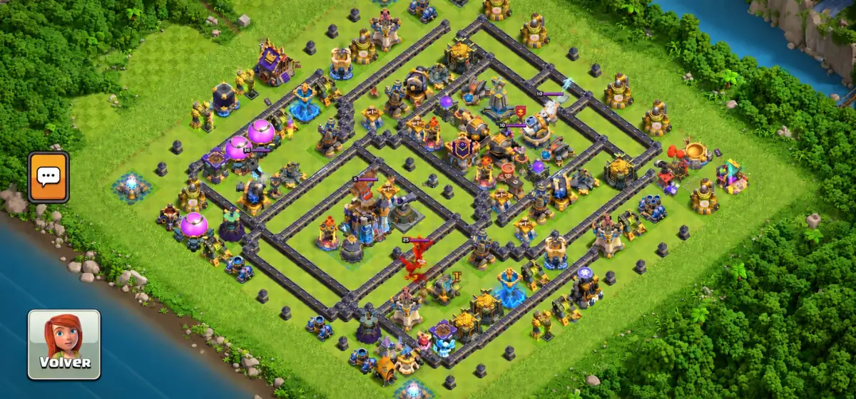 TH18 War Base with Split Core and Offset Town Hall