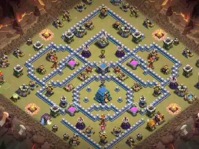 Layout TH12 War Badr Clash of Clans Anti Everything Base