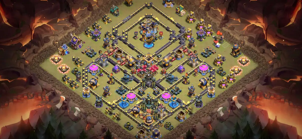 TH18 Legend League Base with Diamond Core Defense