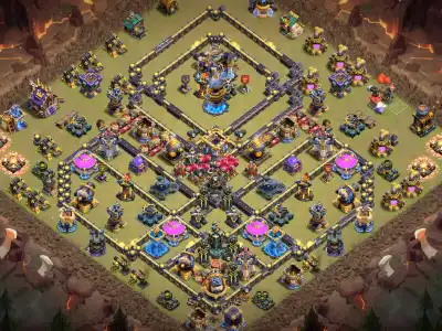 Layout TH18 Legend League Base with Diamond Core Defense