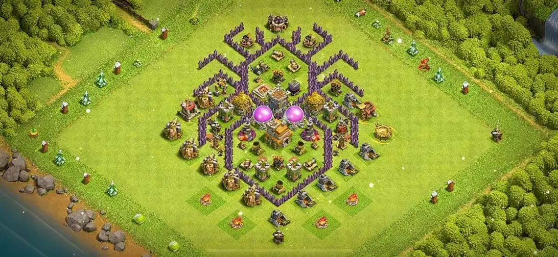 Layout Smart TH7 Troll / Funny Coc Layout | Spiderweb