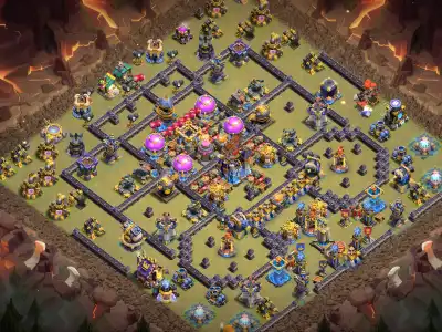 Layout TH18 War Base Anti 2 Star for Clash of Clans Legend League