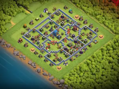 Layout TH12 Legend League Base with Anti Air Core