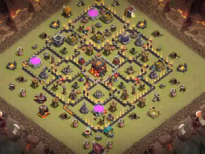 Layout TH10 War Base Anti Everything Layout for Legend League