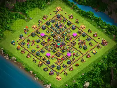 Layout TH14 Legend League Base Layout with Strong Core Defense