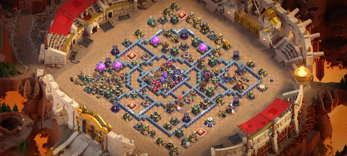 Latest TH15 Ranked Mode War Base Anti 2 star and Electro drag