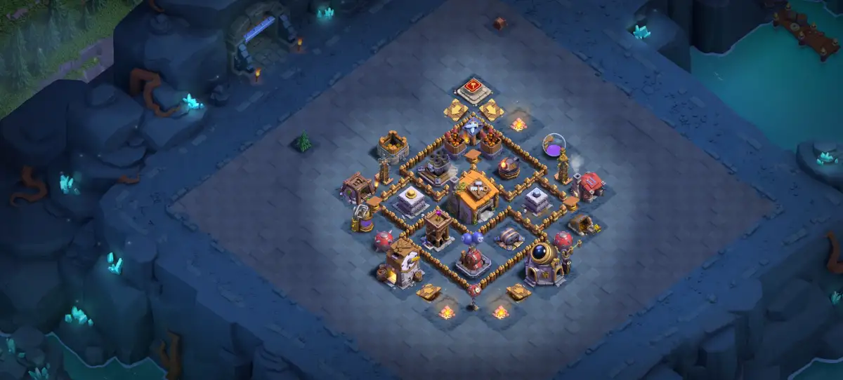 BH6 Base Layout for Clash of Clans with Strong Builder Hall Cover