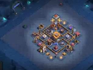 BH6 Base Layout for Clash of Clans with Strong Builder Hall Cover