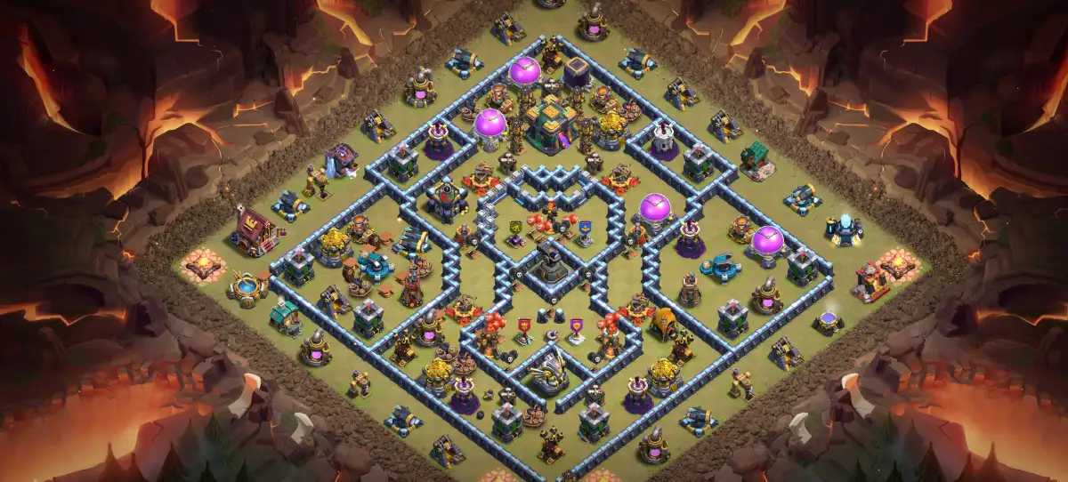 TH14 War Base for Clash of Clans | War Badr Layout