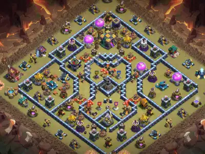 Layout TH14 War Base for Clash of Clans | War Badr Layout