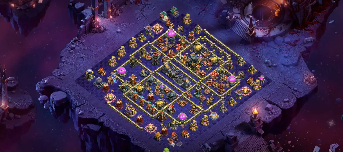 TH17 War Base Anti 3 Star Layout with Copy Link