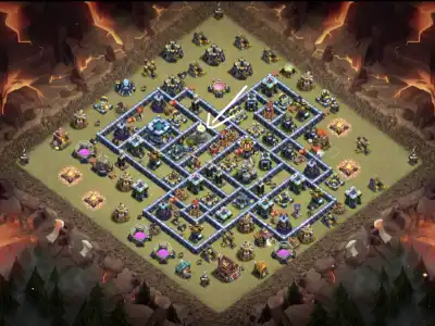 Layout TH13 War Badr Anti 3 Star Base for Clash of Clans