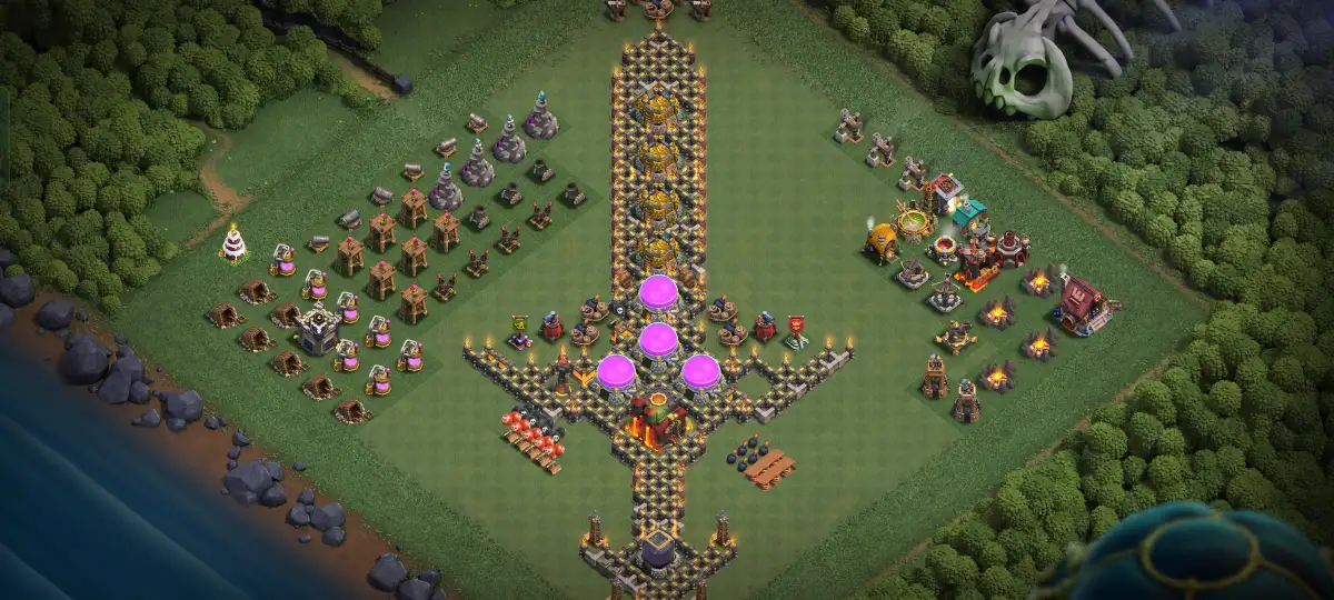 TH10 Farming Base Anti Dragon Layout for Clash of Clans