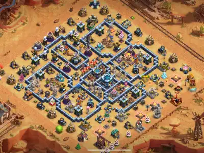 Layout TH13 Defense Base with Offset Town Hall Core