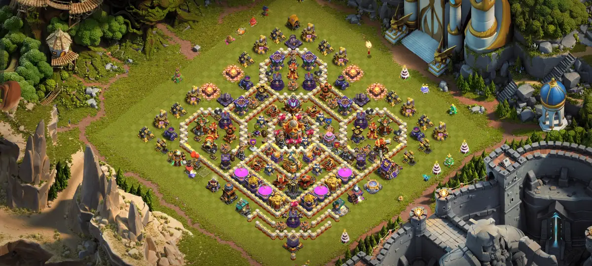 TH16 Anti 2 Star War Base Layout for Clash of Clans