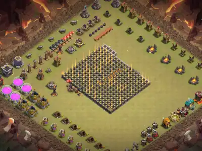 Layout TH10 Farming Base Anti Dragon for Legend League Copy Link