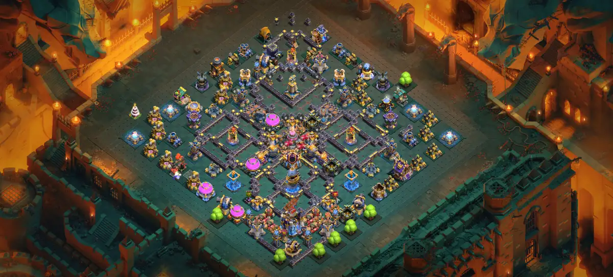 TH18 War Base Copy Link Anti 2 Star Ring Layout