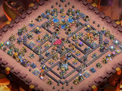 Layout Pro TH18 Anti 2 Star coc base layout best for Legend League