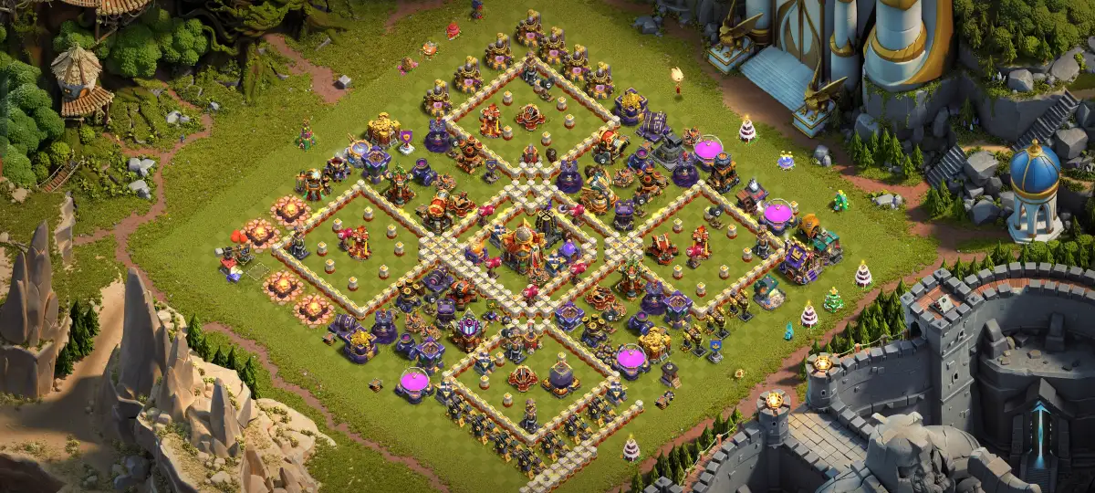 TH16 War Base Anti 2 Star Layout for Clash of Clans