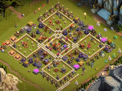 Layout TH16 War Base Anti 2 Star Layout for Clash of Clans