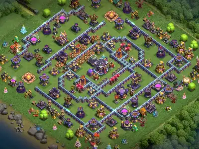 Layout TH15 War Base Anti 2 Star for Clash of Clans Legends