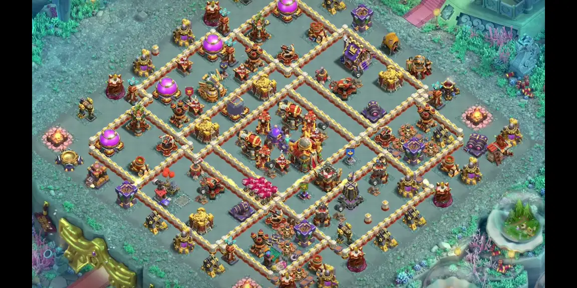 TH16 War Base with Split Core Anti Electro Dragon Setup