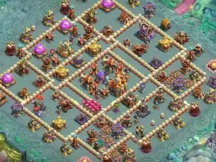 TH16 War Base with Split Core Anti Electro Dragon Setup