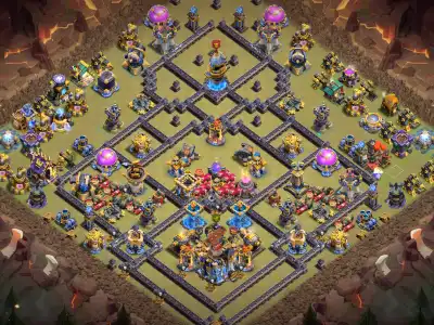 Layout TH18 War Base Anti 2 Star for Legend League Copy Link