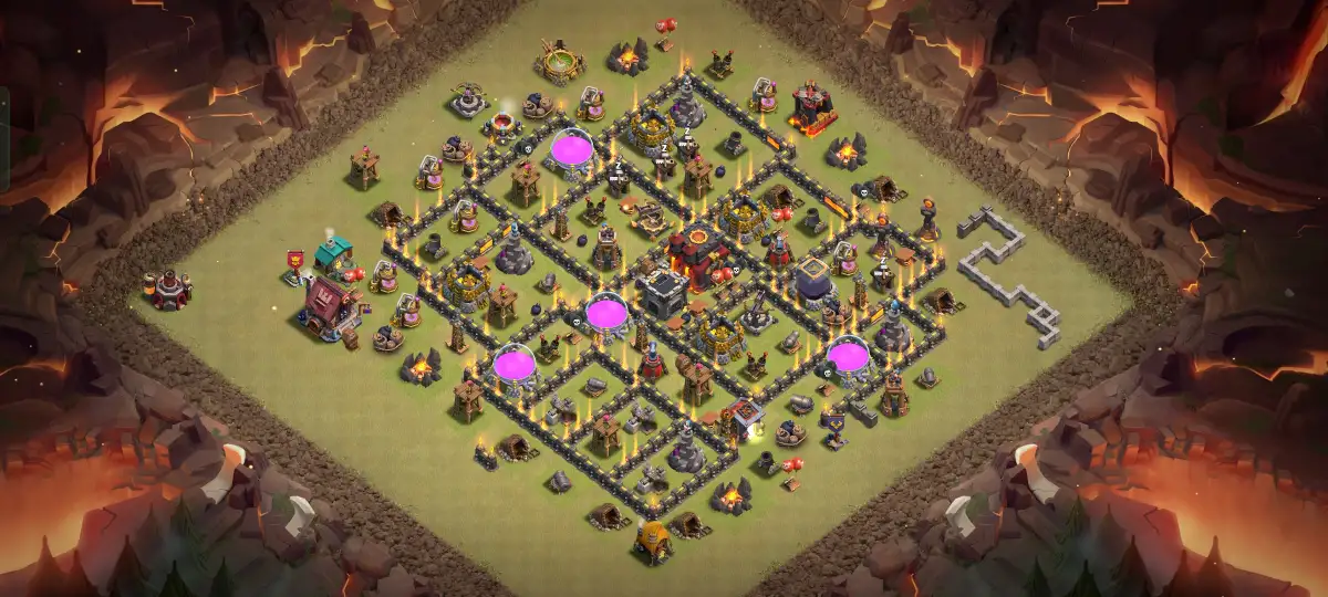 TH10 Troll Legend League Base with Anti Dragon Traps