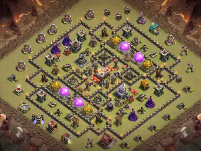 Layout TH11 War Base Anti 2 Star Layout for Clash of Clans