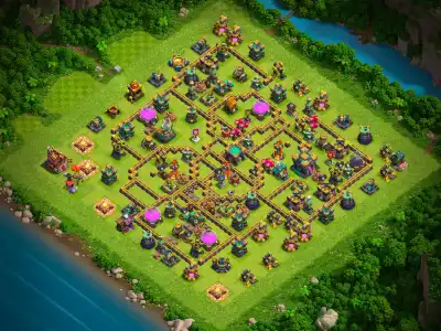 Layout TH14 Legend League Base Layout for Clash of Clans Defense