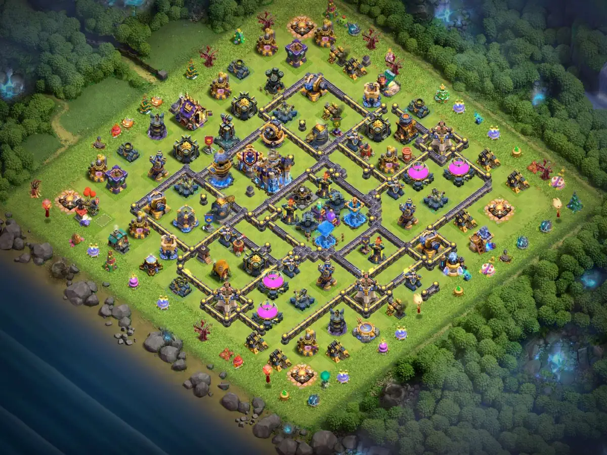 TH18 War Base Copy Link | Anti 2 Star Ring Style Layout