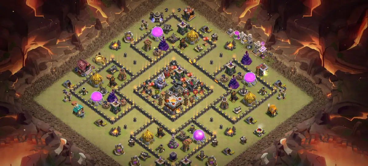 TH11 War Badr Base for COC with Ring Core Copy Link